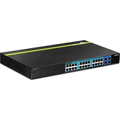 Trendnet TPE-2840WS commutateur réseau Géré Gigabit Ethernet (10/100/1000) Connexion Ethernet, supportant l'alimentation via ce port (PoE) 1U Noir
