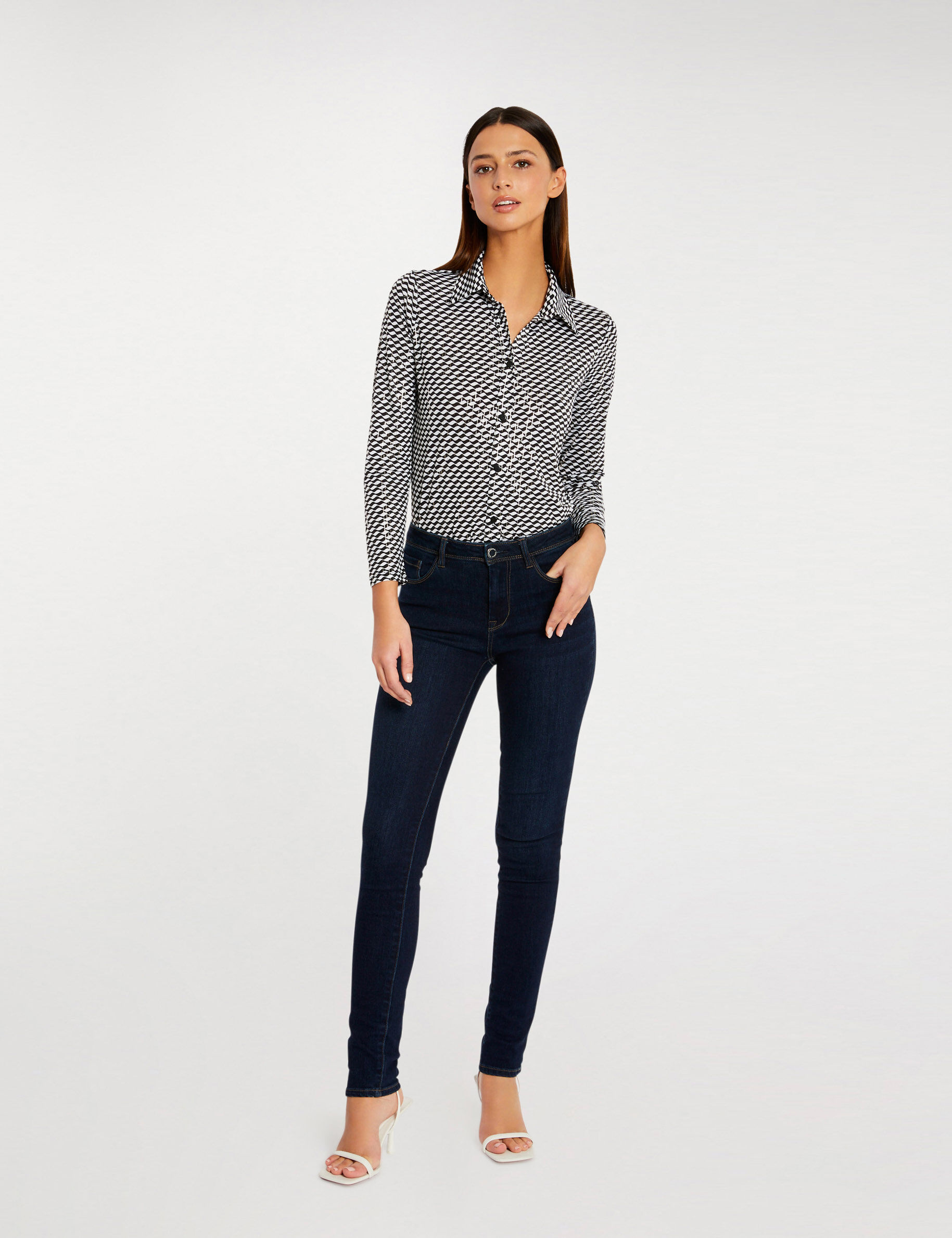 T-shirt à manches 3/4 multico femme - multico
