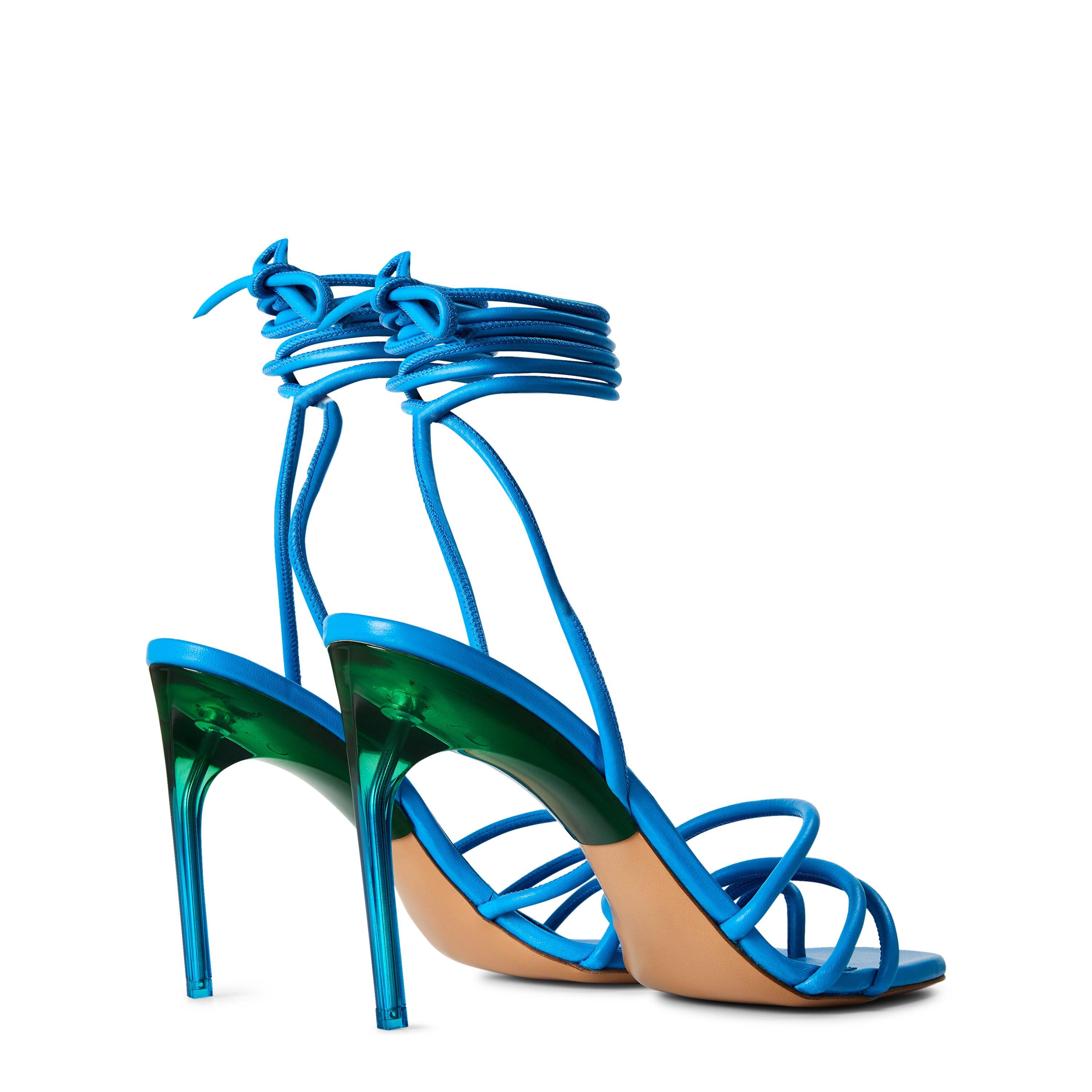 Off White Ankle Strap Sandals