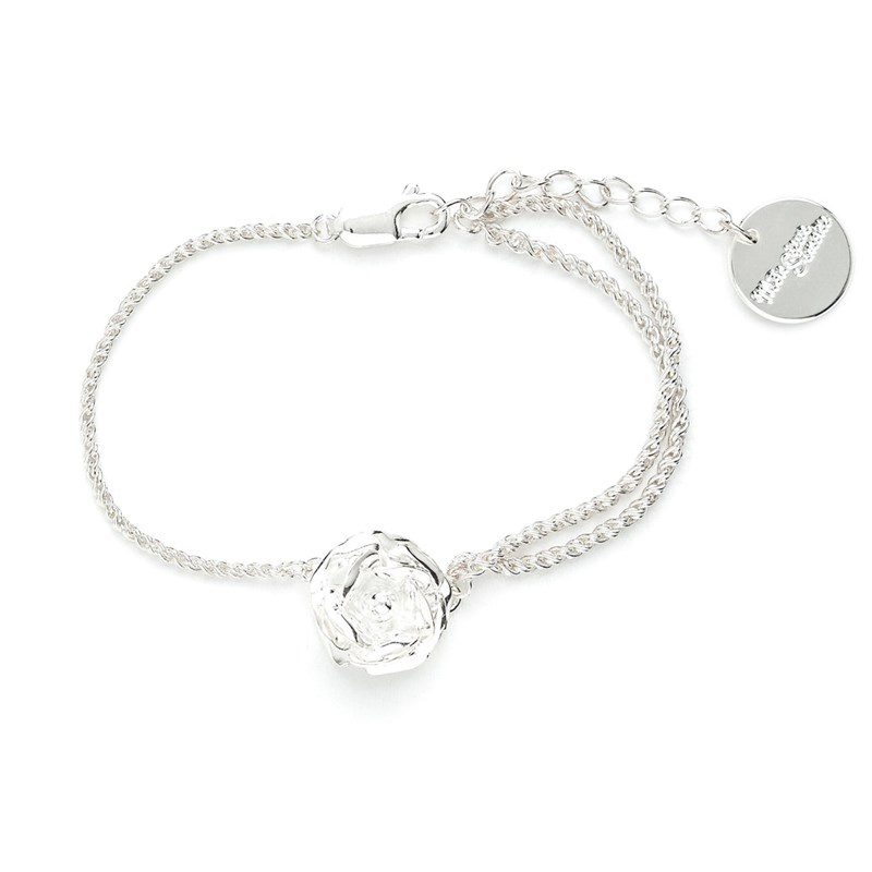 bracelet fleur plaqué argent - AGLAÉ