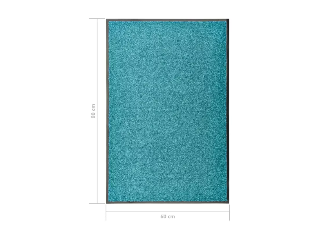 Paillasson lavable Cyan 60x90 cm