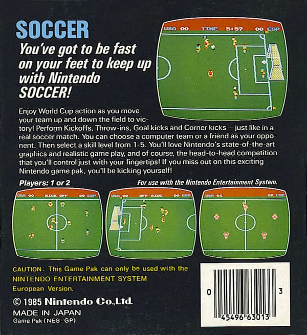 Soccer - Nintendo 8-bit/NES - PAL B/SCN - Cart Only