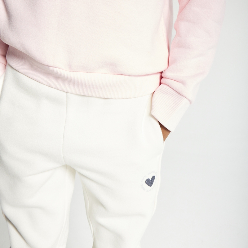 Pantalon de jogging uni blanc fille