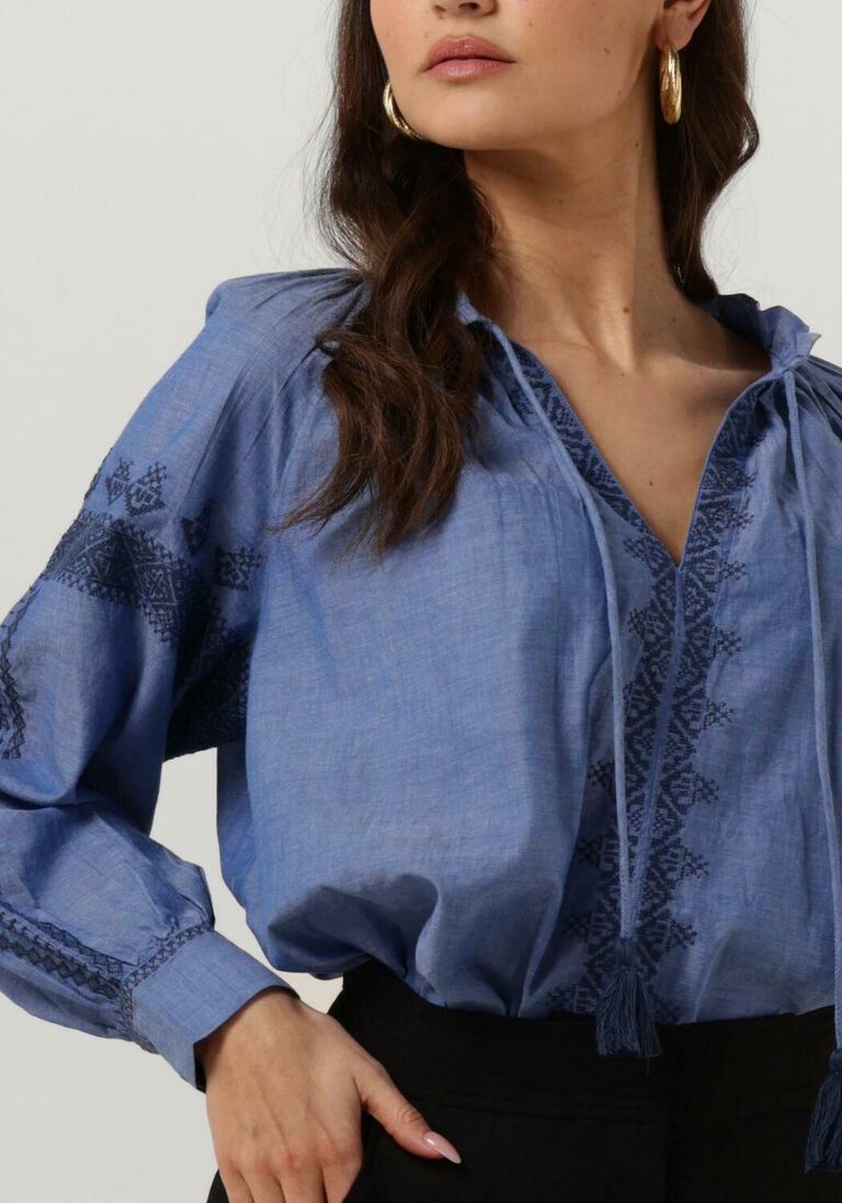 VANESSA BRUNO blauwe vanessa bruno blouse anita