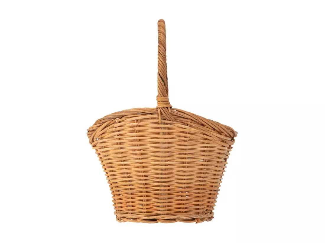 Panier ovale en osier marron 19x15x09-23h