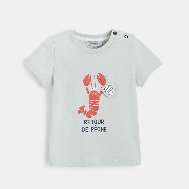 T-shirt manches courtes bébé garçon en jersey bleu Absorba Bleu