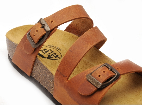 Plakton mules et sabots plats femme cp bolino 341210 marron