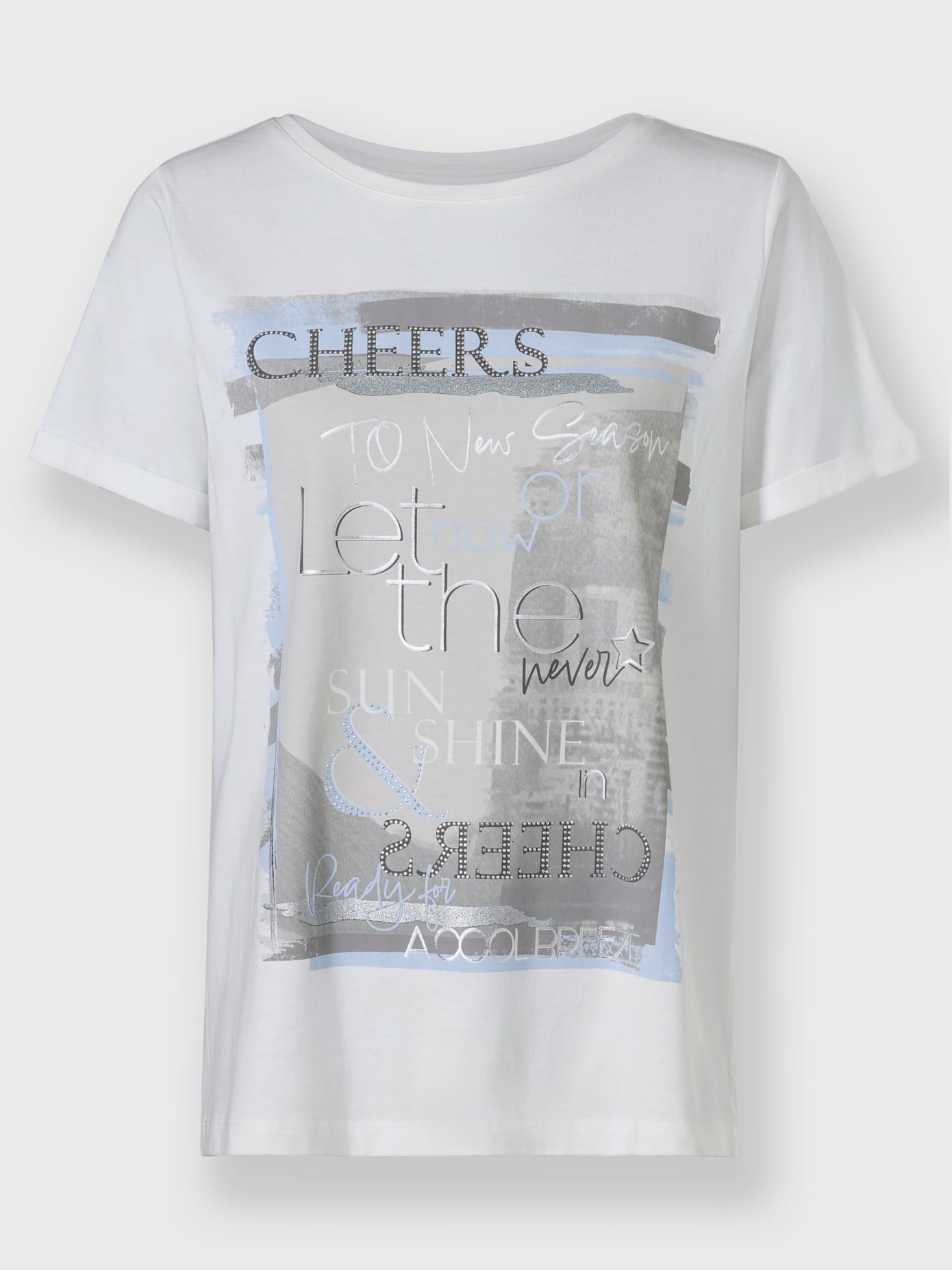 T-shirt petites pierres brillantes fantaisie