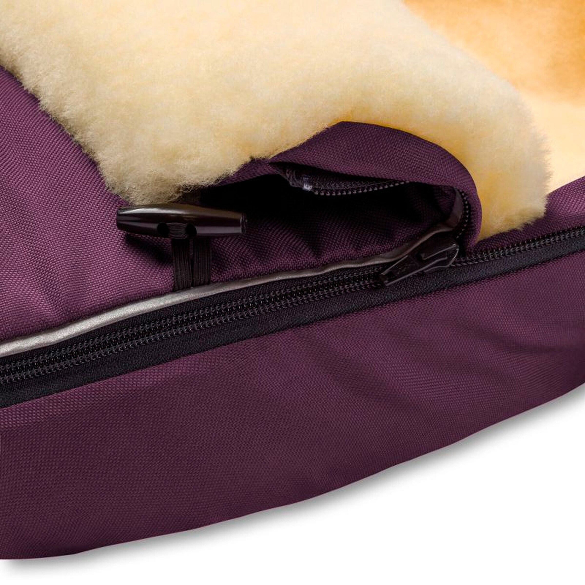 Hofbrucker Kinderwagen Lammfell-Fußsack Polaris Pflaume