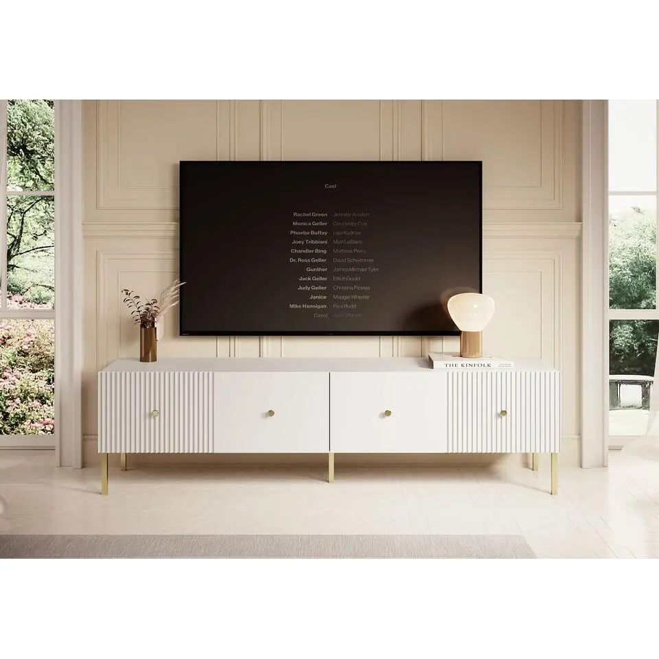 Meubella - TV-Meubel Vermont - Wit - 180 cm