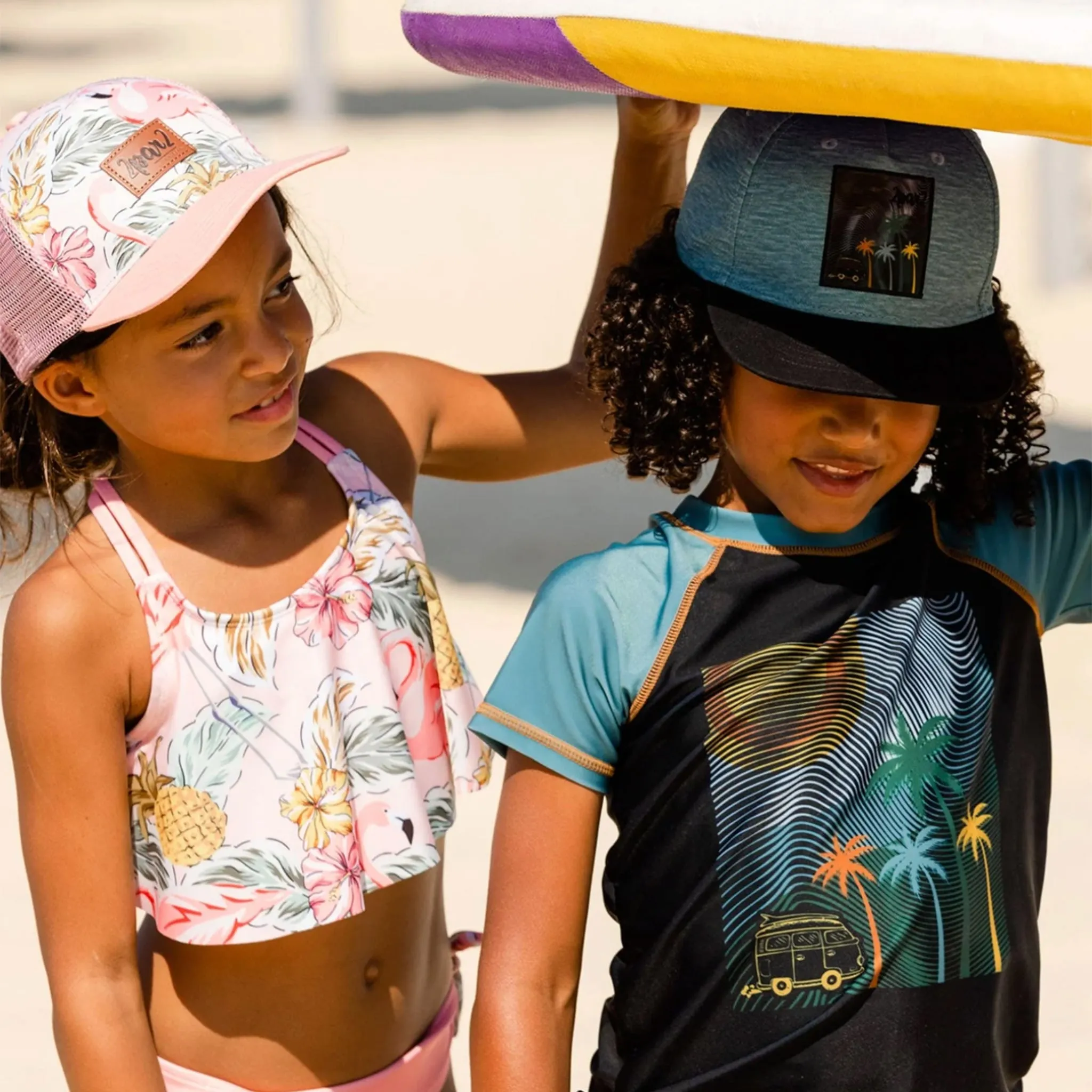 Deux par Deux Casquette Flamant Rose 3-12ans