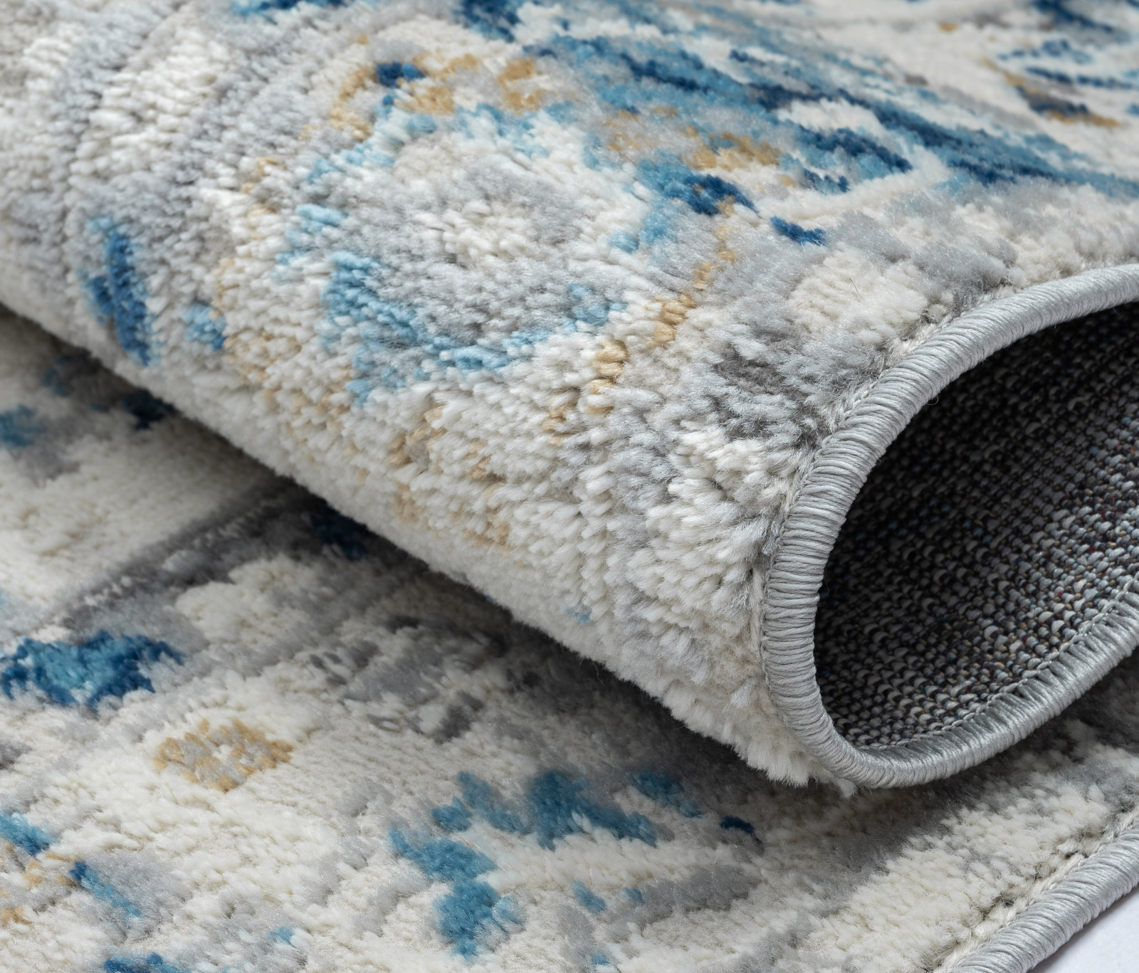 Teppich MY HERIZ 3 - beige-blau-grau - 80x150 cm