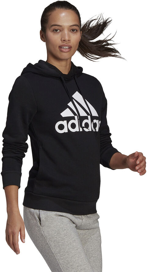 adidas LOUNGEWEAR Essentials Logo Fleece hættetrøje Sort
