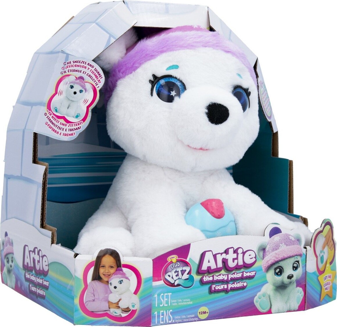 Club Petz - Isbjørnen Artie Med 20 Lyde - 25 CM