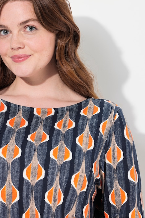 Sweatkleid, U-Boot-Ausschnitt, Langarm, Biobaumwolle