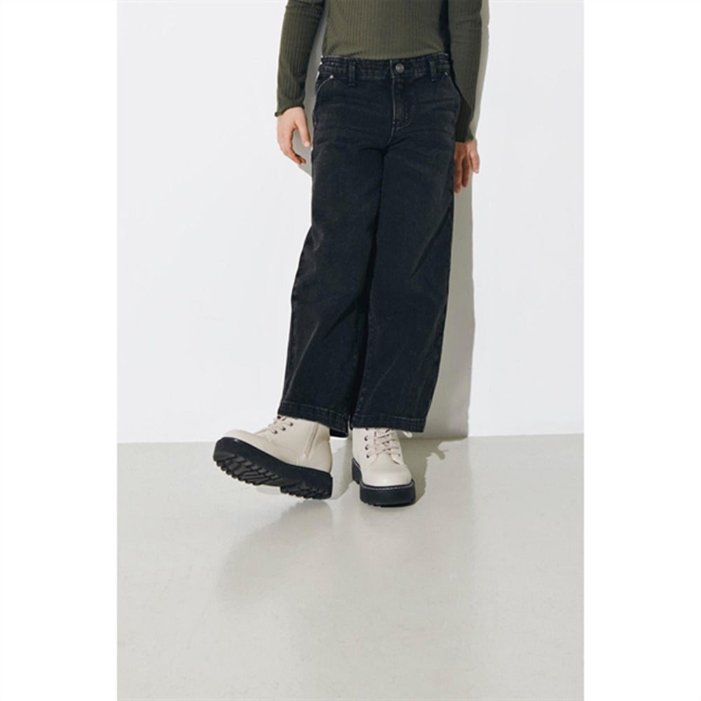 Køb Kids ONLY Washed Black Comet Wide Denim Jeans Noos