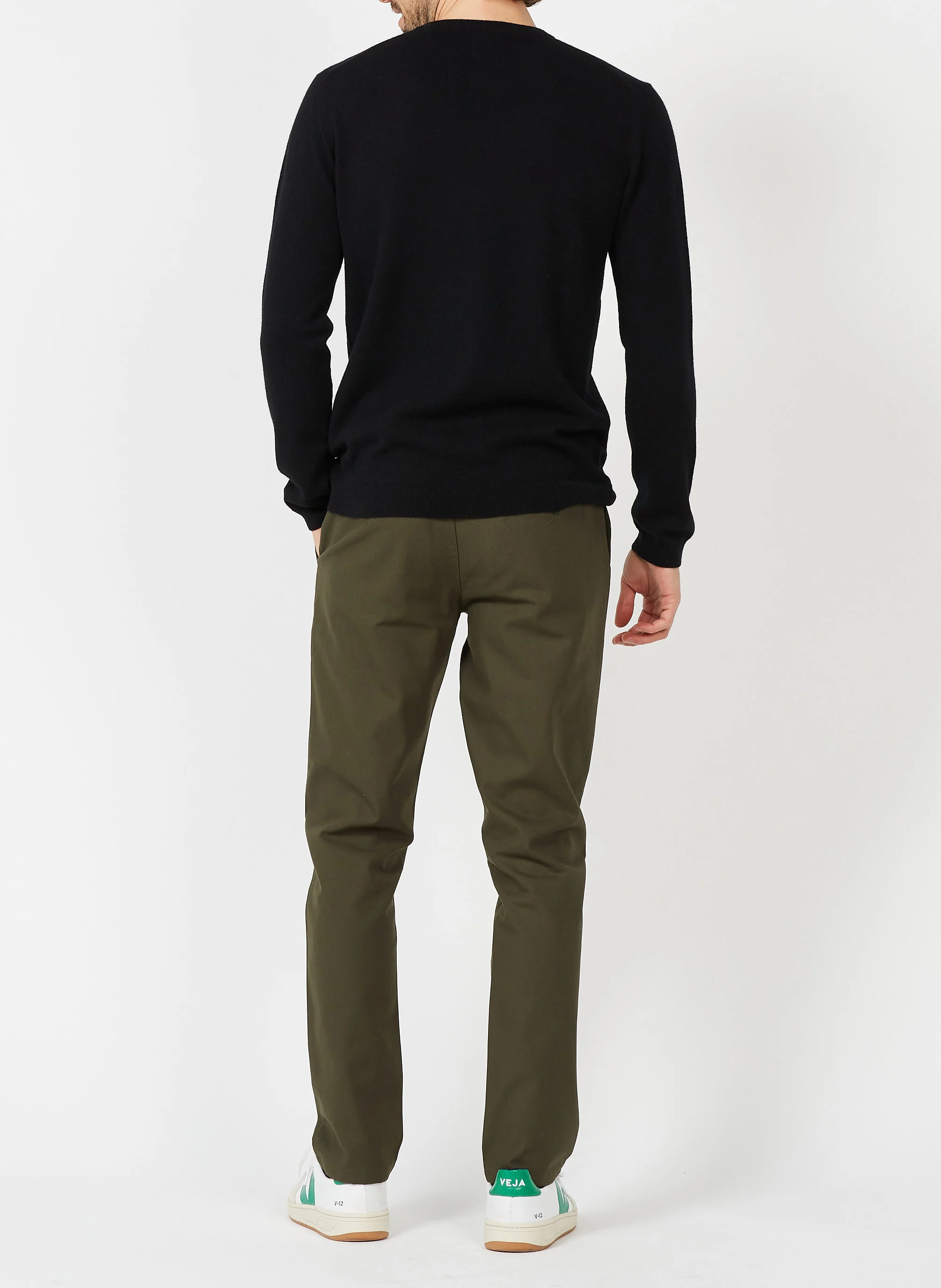Pull col rond en cachemire | Noir