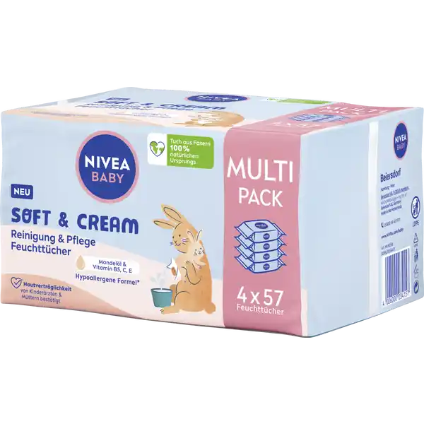 Soft & Cream Reinigung & Plege Feuchttücher Multipack