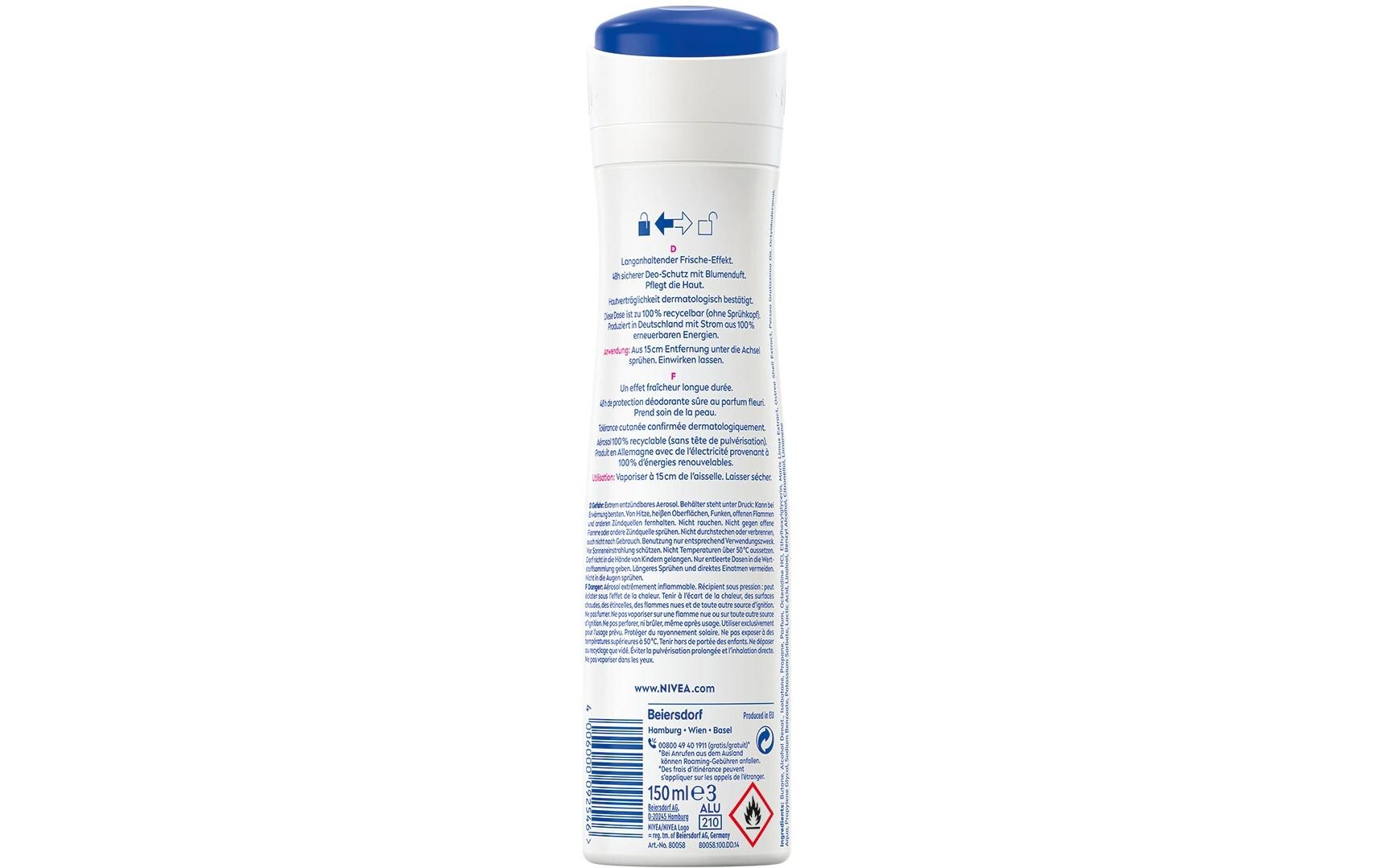 Deo Spray Fresh Flower 150 mlDeodorant mit verblüffend frischem Duft für ein frisches Hautgefühl