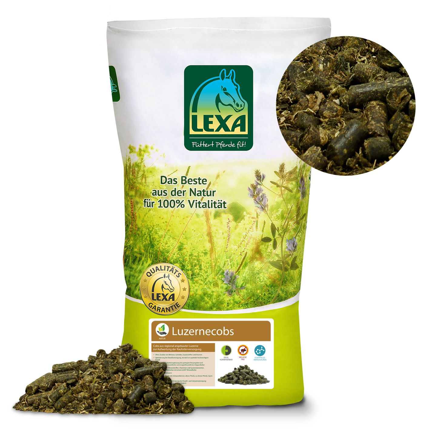LEXA Pferdefutter Luzernecobs