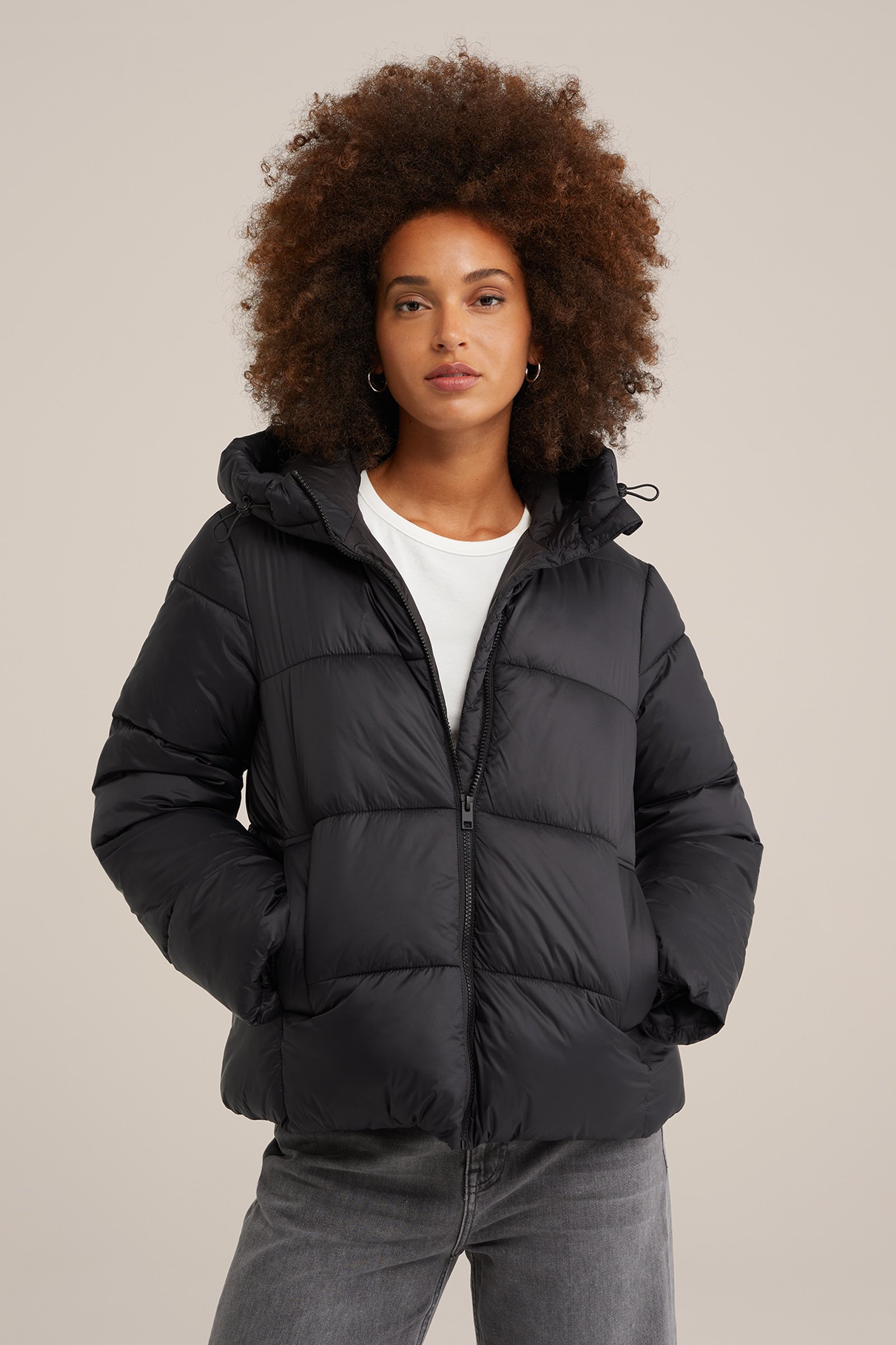 gewatteerde jacket WE Fashion Zwart
