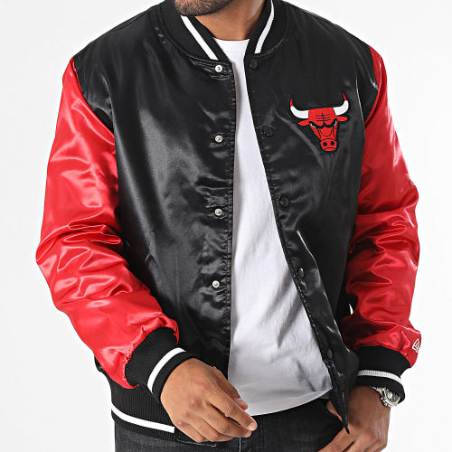 Veste Bomber NBA Chicago Bulls Satin 60416378 Noir Rouge