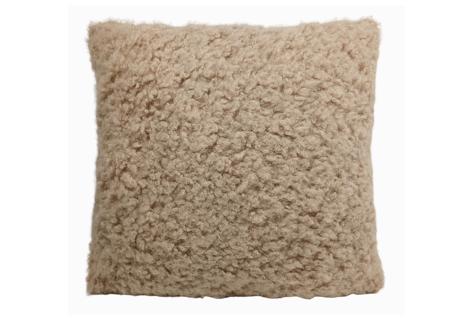 Bella pute Beige fuskepels 50x50 cm