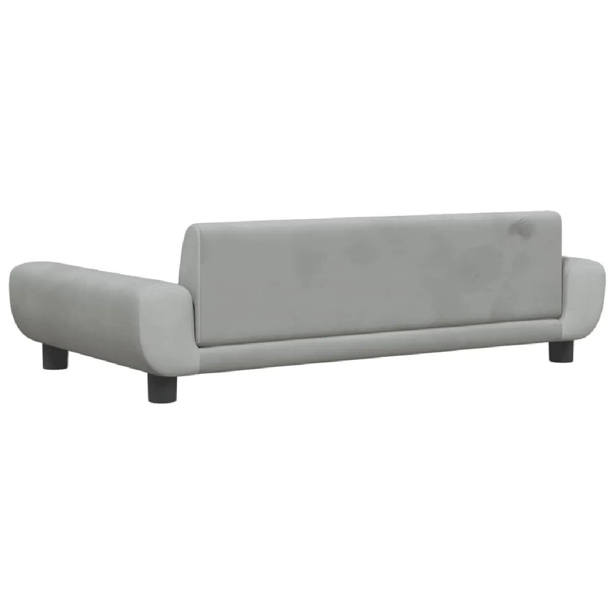 vidaXL Canapé pour enfants gris clair 100x54x33 cm velours