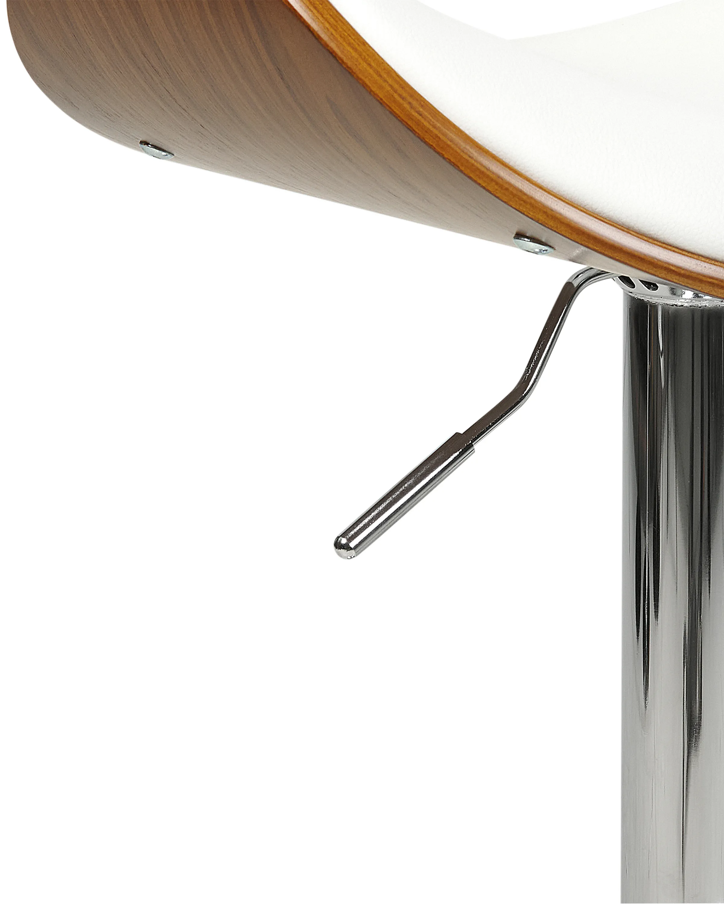 Set van 2 barstoelen ROTTERDAM Kunstleer draaibaar Wit