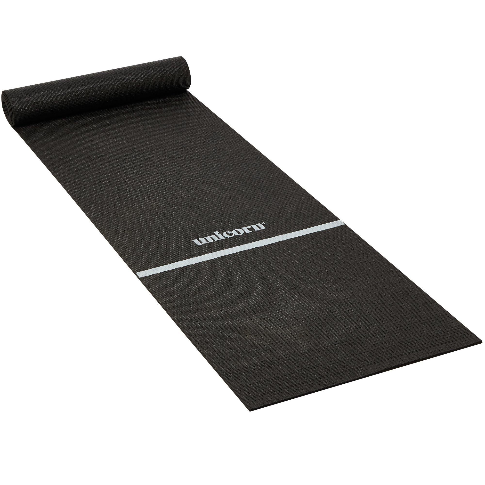 Unicorn Darts Non-Slip Black Darts Mat with White Oche Line