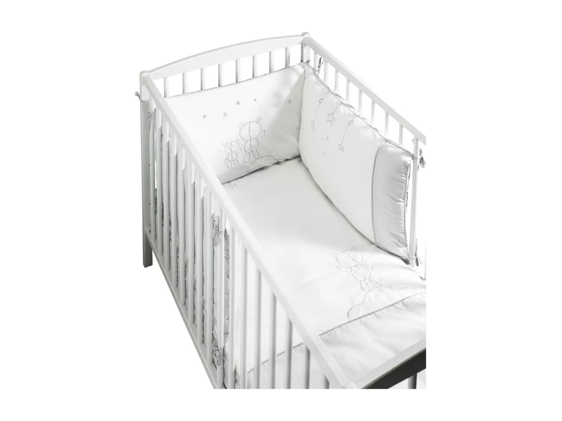 Edredon pour lit bébé en coton blanc