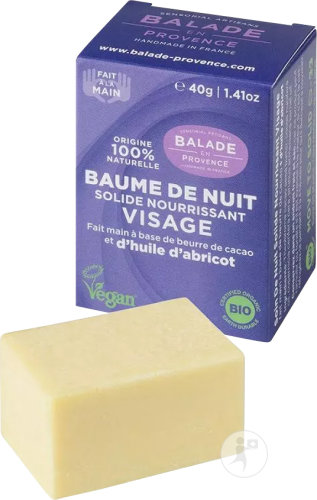 Balade En Provence Baume De Nuit Solide Nourrissant Visage Box Promo 40g