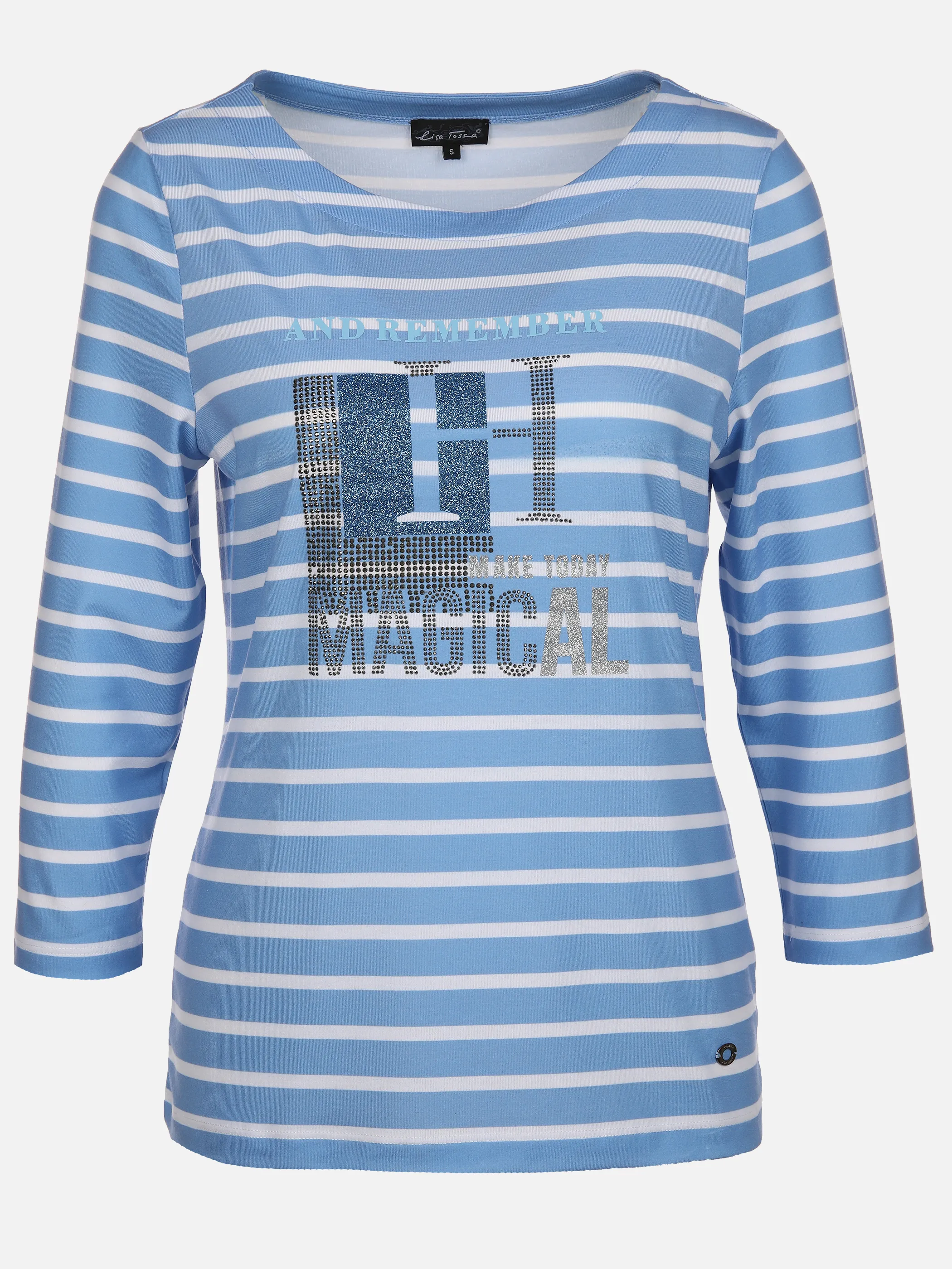 Damen Ringelshirt mit Glitzerprint