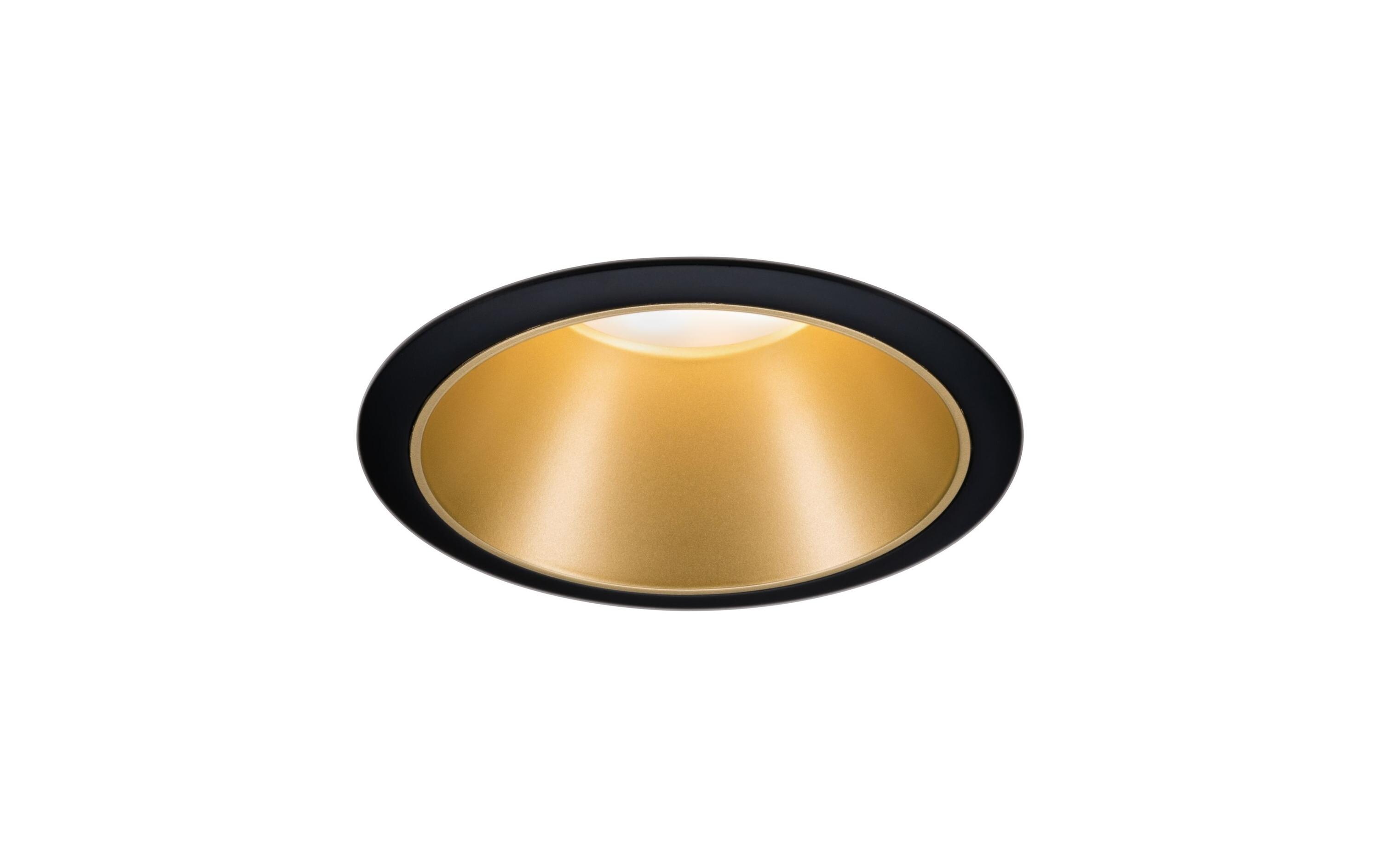 Einbauspot Cole, 1 x GU10, 10 W, Schwarz/ GoldSpotleuchte