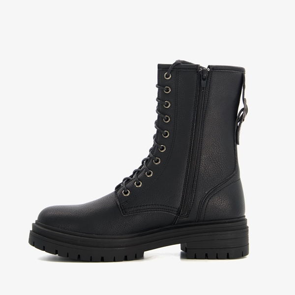 Blue Box dames veterboots met decoratieve gesp