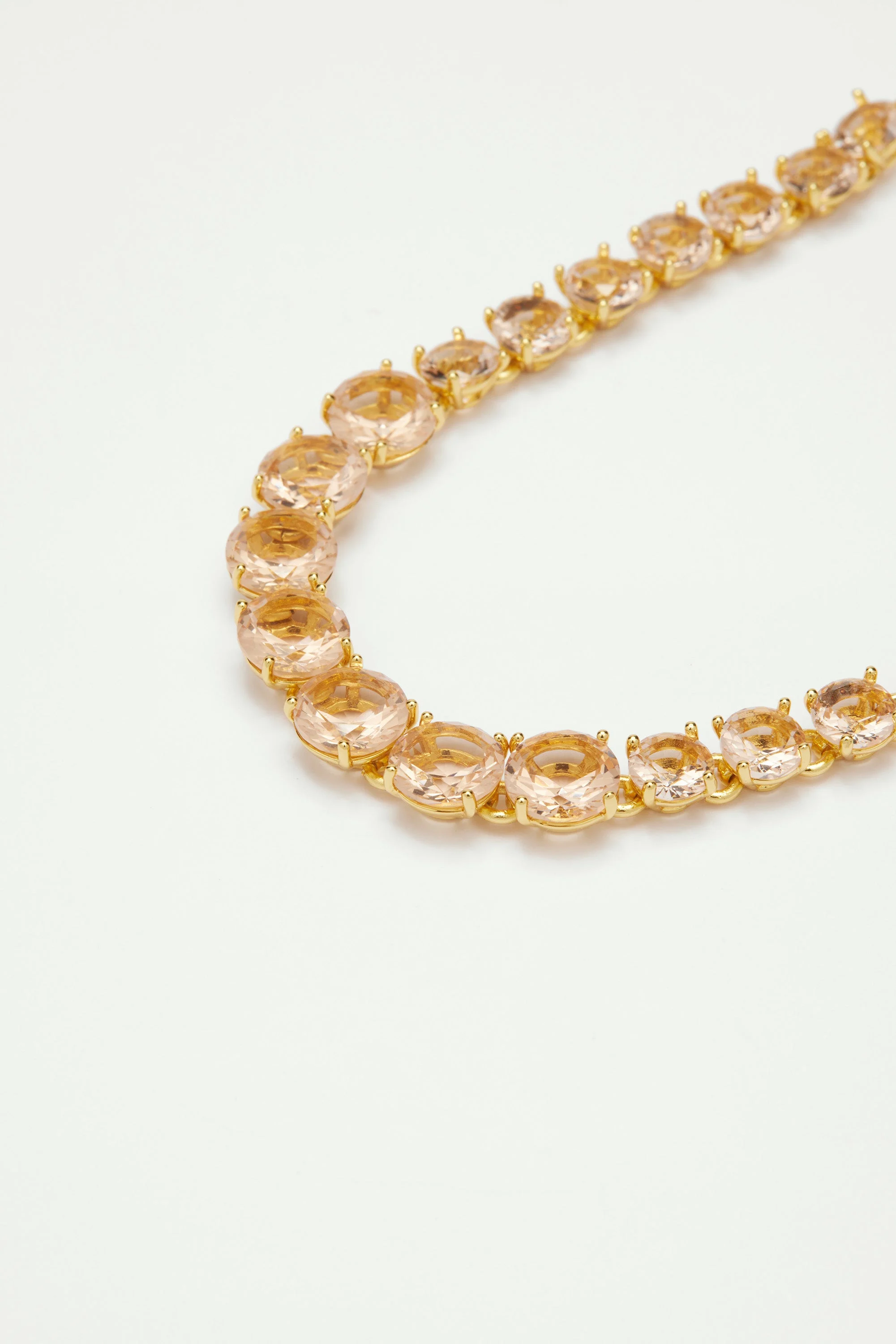Bracelet fin rang de pierres la diamantineabricot | Rose