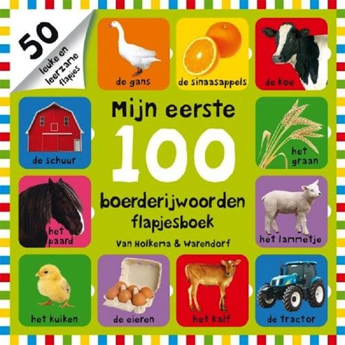Uitgeverij unieboek flapjesboek mijn eerste 100 boerderijwoorden