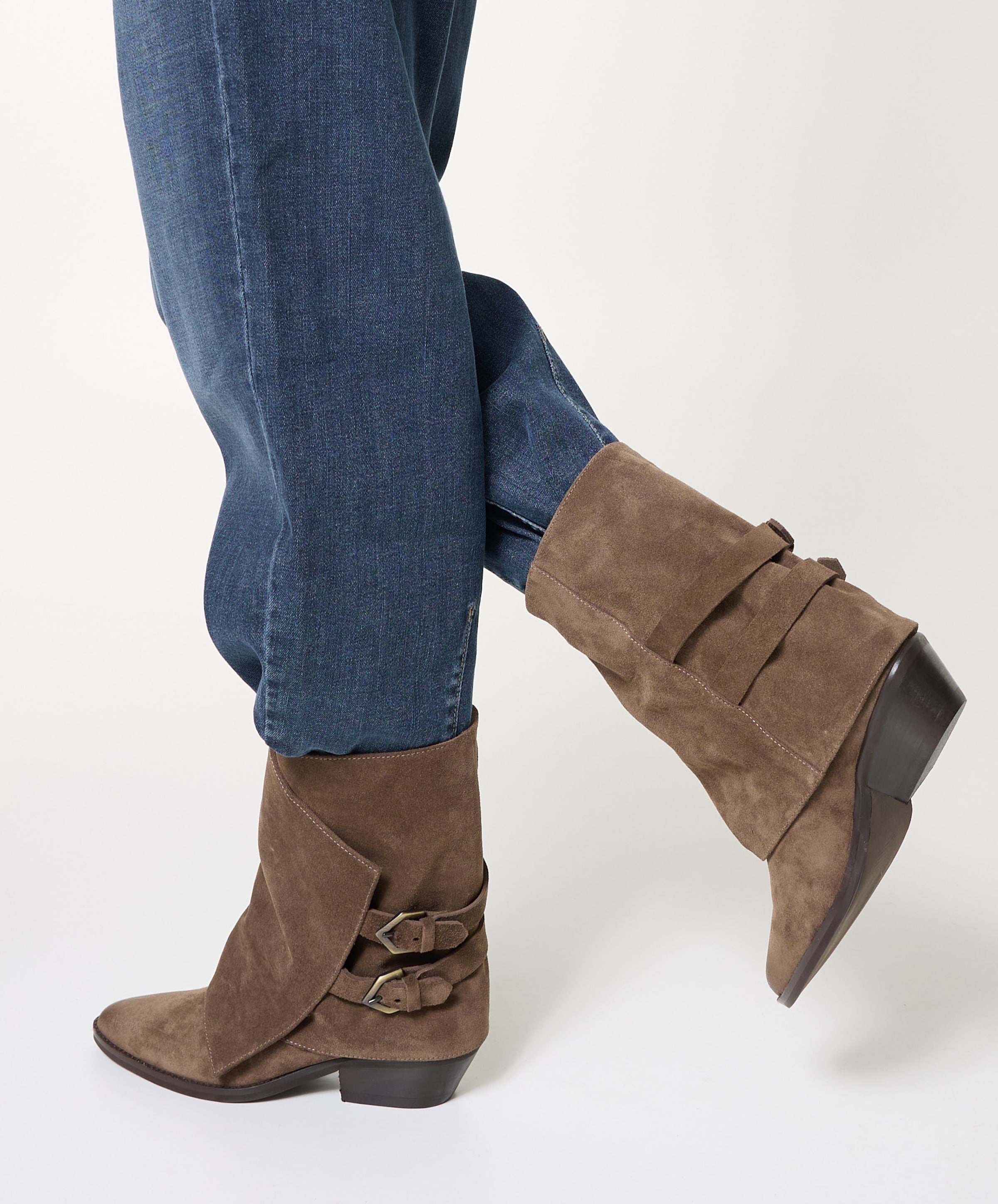 Julie Dee dames enkellaarzen beige