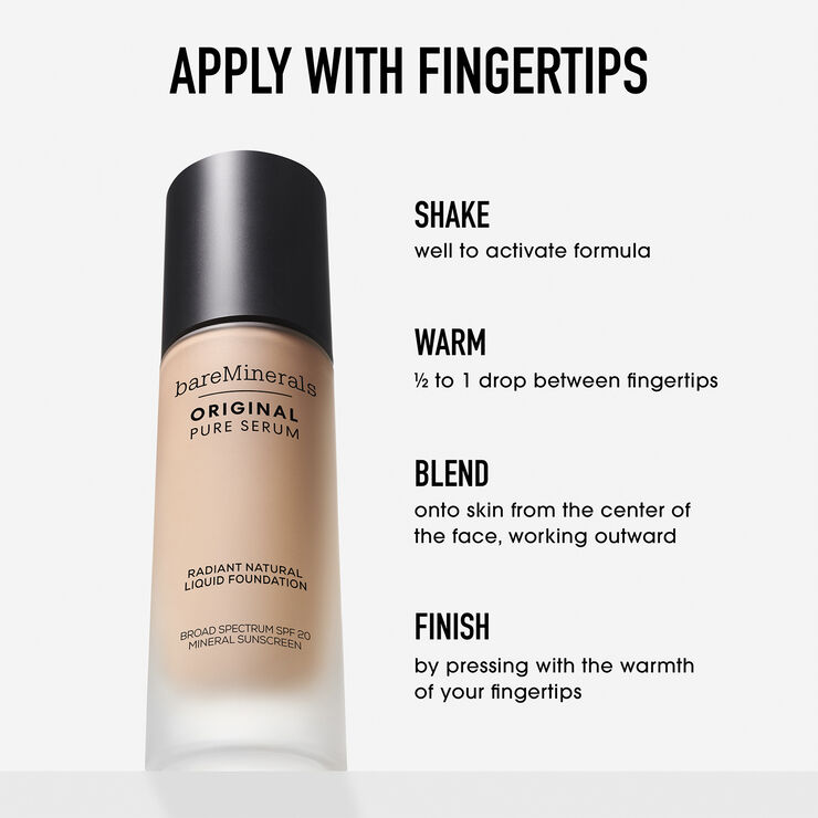 Bareminerals Original Pure Serum Radiant Natural Liquid Foundation Mineral SPF 20 F