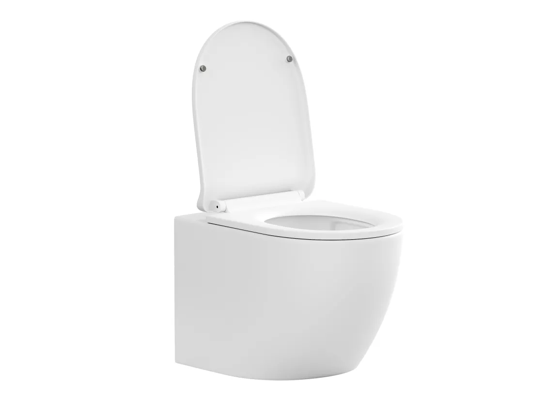 Pack WC suspendu blanc mat avec bâti-support et plaque de déclenchement - JAVOINE