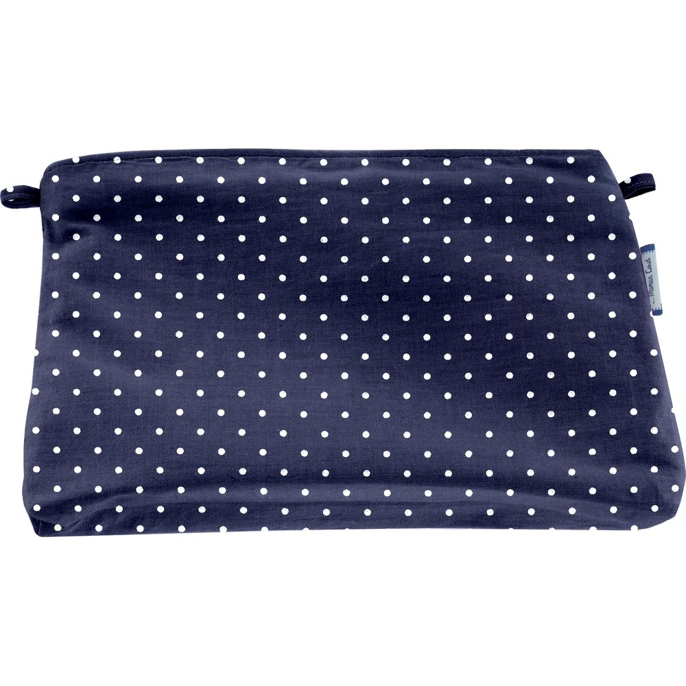 Pochette Tissu Pois Marine