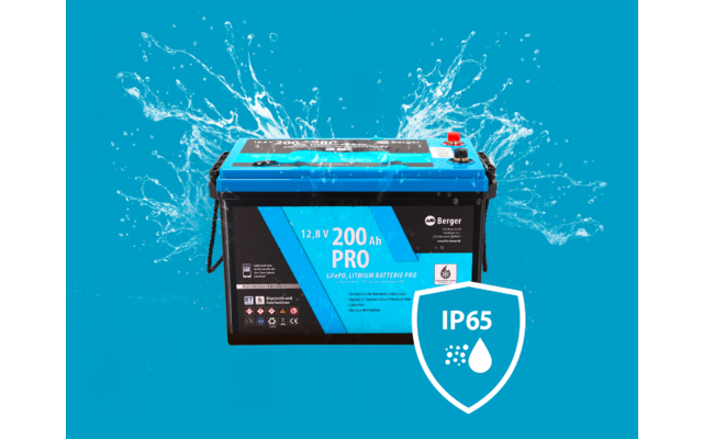 Berger LiFePO4 Lithium Batterie Pro 200 Ah 12V mit Bluetooth & Heizung