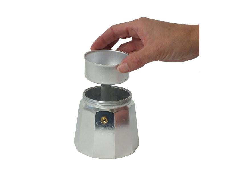 Kela Espressokocher Italia 6 Tassen, Silber Espressokanne