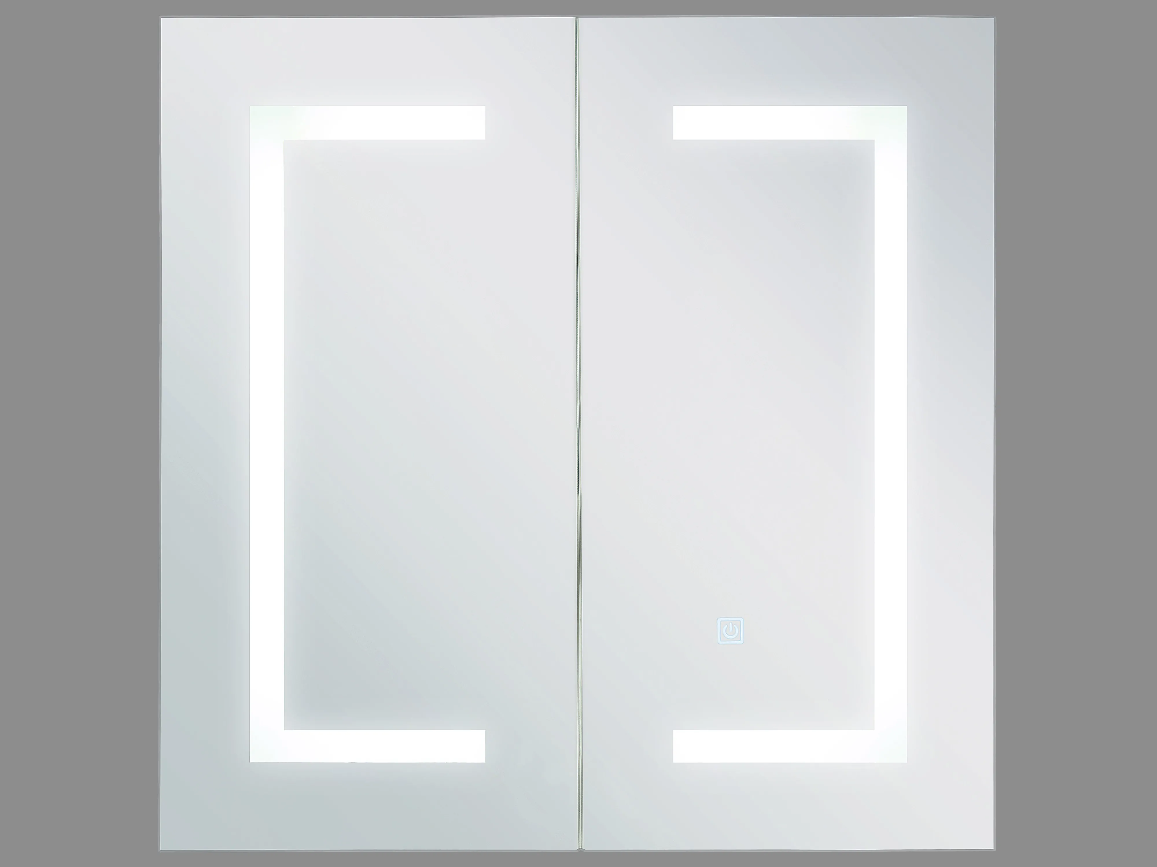 Badkamer wandkast met spiegel LED MAZARREDO 60 cm 60 cm Wit