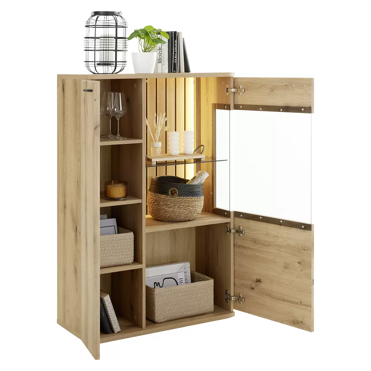 Highboard Fortuna Eiche