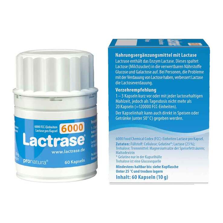 Lactrase 6.000 FCC Kapseln, 60 St