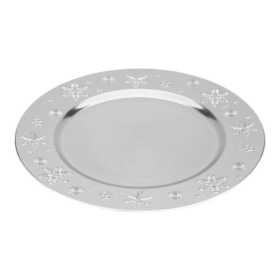 Lot de 12 dessous d'assiette Flocon Argent