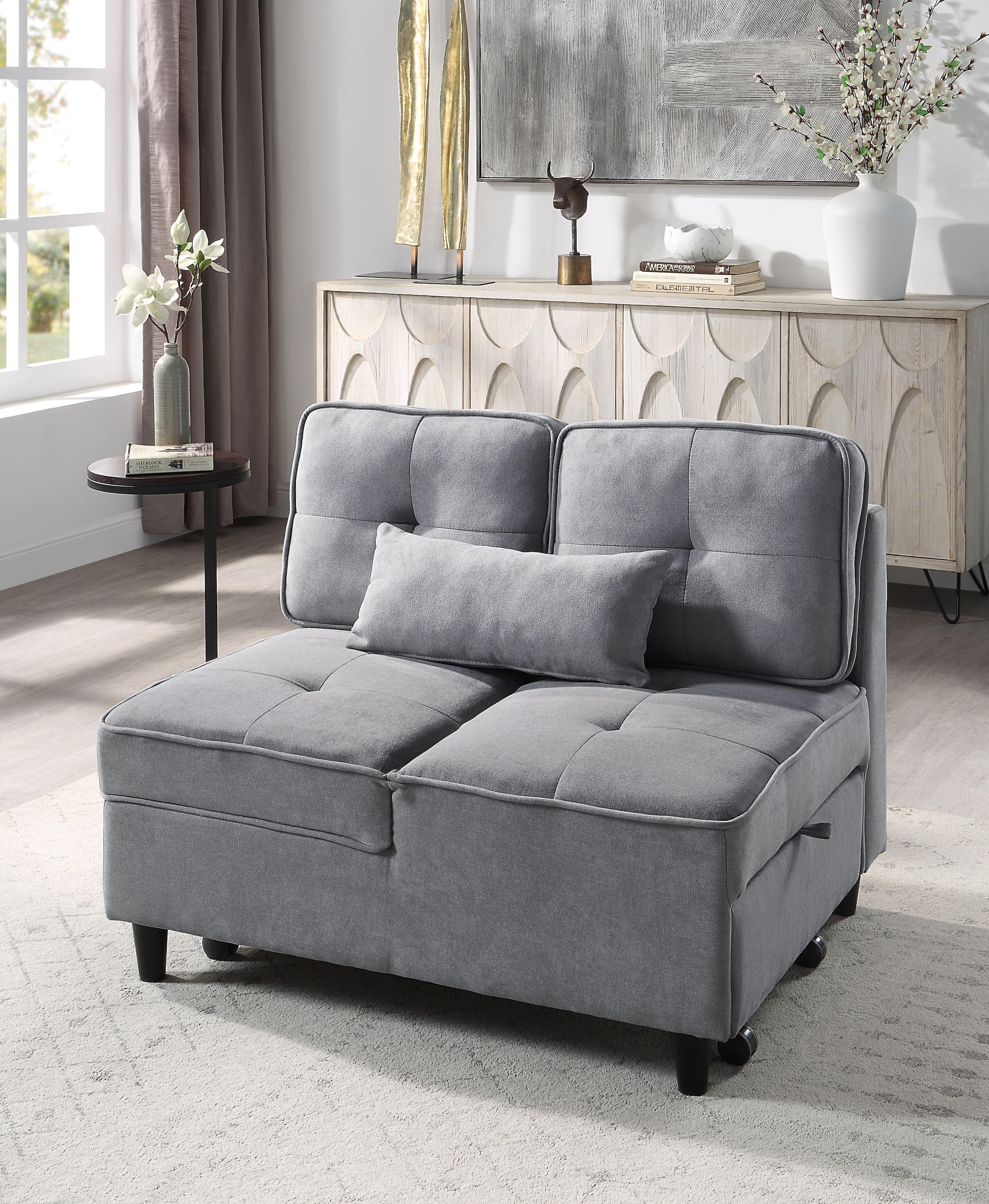 ATLANTIC home collection Schlafsofa »Freddy« wandelbar zum Loungesessel, Relaxliege und Gästebett, inkl. Kissen