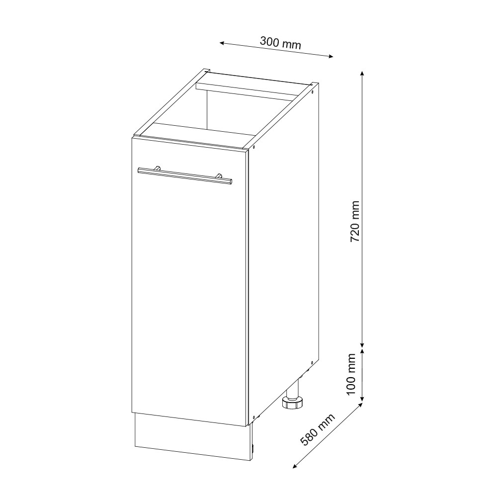 Vicco Apothekerunterschrank Küchenschrank Küchenmöbel Fame-Line Eiche Rot Bordeaux modern 30 cm Küche Einbauküche Einschübe Aufbewahrung Küchenzeile Hochglanz