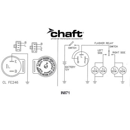 Centrale de clignotants Chaft Spécial YAMAHA Universel